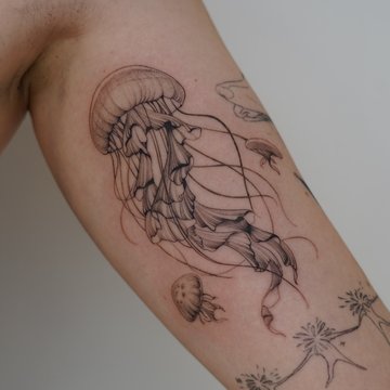 tatouage méduse
