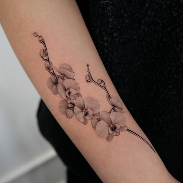 tatouage orchidée