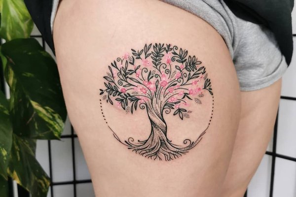 L'arbre de vie, tatouage arbre de vie minimaliste