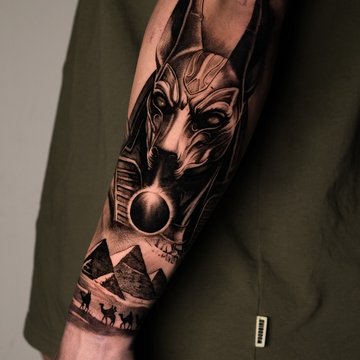 tatouage Anubis