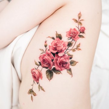 tatouage rose