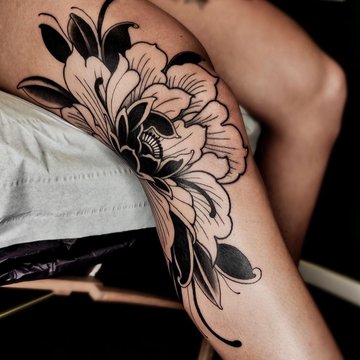 tatouage pivoine