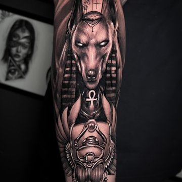 tatouage Anubis