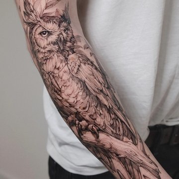 tatouage chouette