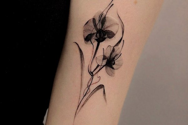 tatouage orchidée