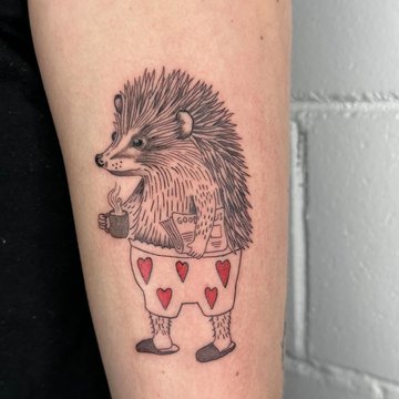 tatouage hérisson