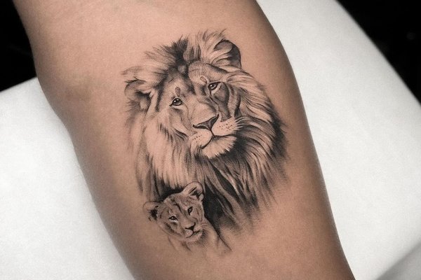 tatouage lion