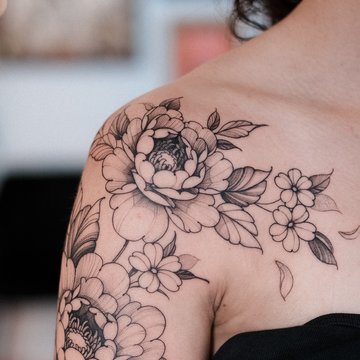 tatouage pivoine