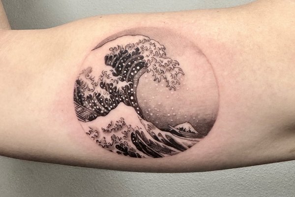 tatouage vague