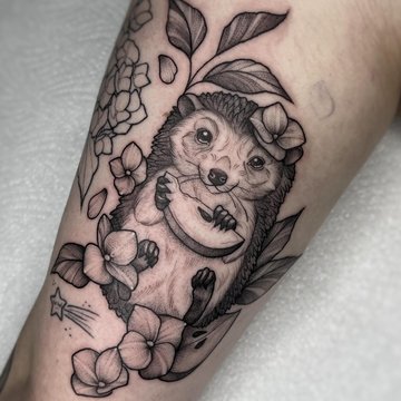 tatouage hérisson