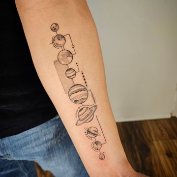 tatouage planète