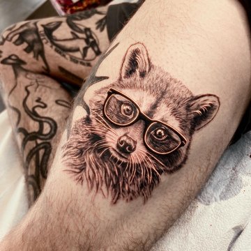 tatouage raton laveur