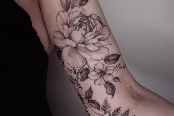 tatouage pivoine
