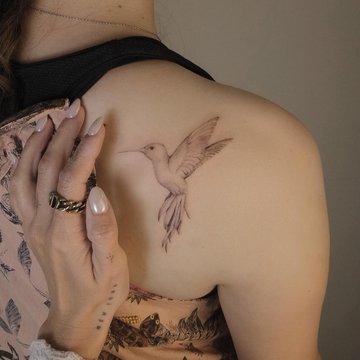 tatouage de colibri