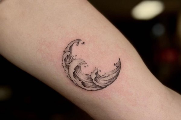 tatouage vague