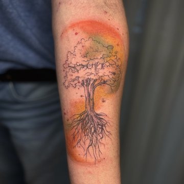 L'arbre de vie, tatouage arbre de vie minimaliste