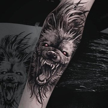 tatouage loup-garou