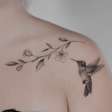 tatouage de colibri