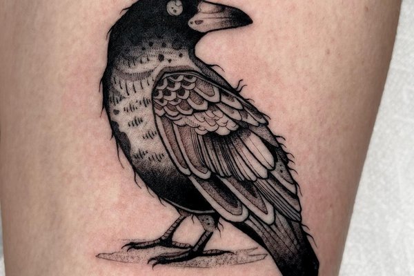tatouage corbeau