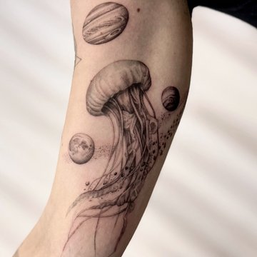 tatouage méduse