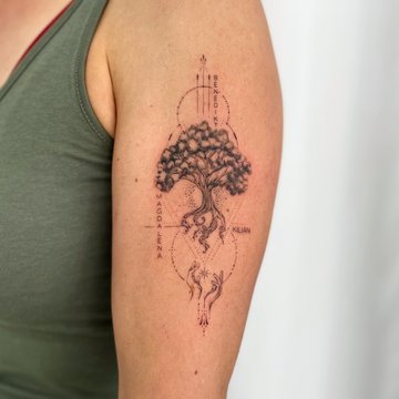 L'arbre de vie, tatouage arbre de vie minimaliste