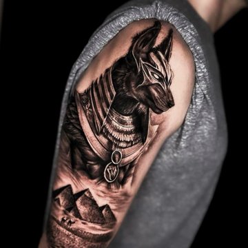tatouage Anubis