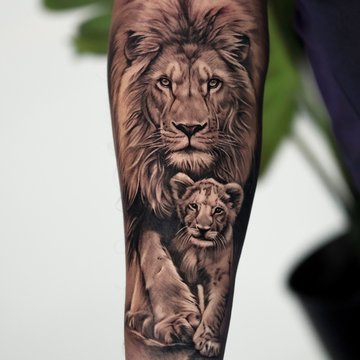 tatouage lion