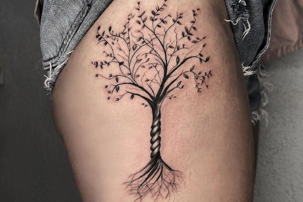 L'arbre de vie, tatouage arbre de vie minimaliste