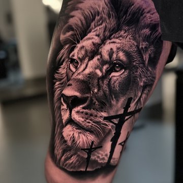 tatouage lion