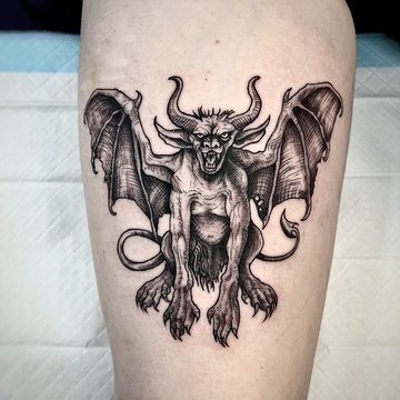 tatouage gargouille