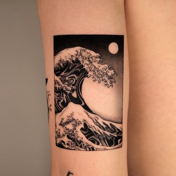 tatouage vague