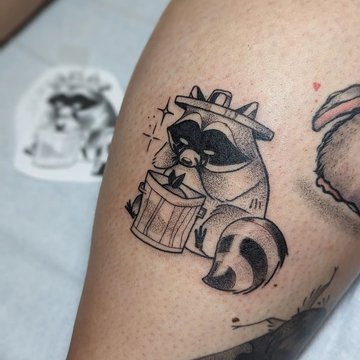 tatouage raton laveur