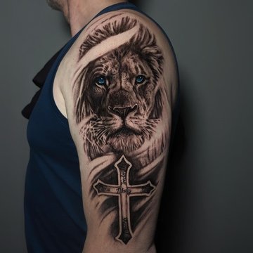 tatouage lion