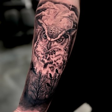 tatouage chouette