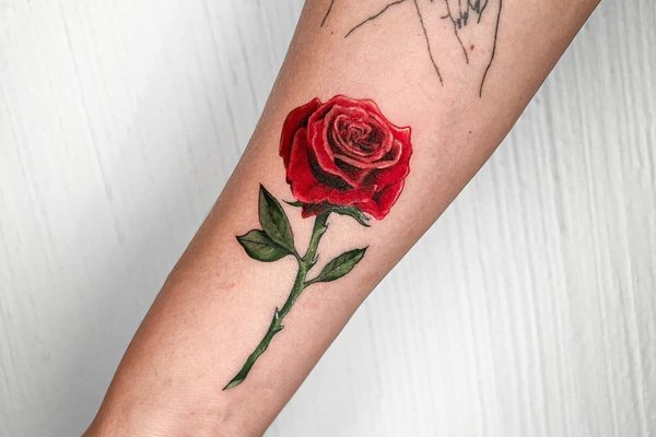 tatouage rose