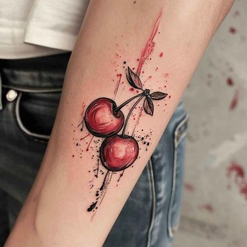 tatouage cerise