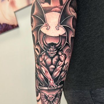 tatouage gargouille