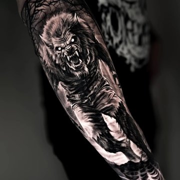 tatouage loup-garou