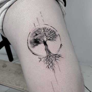 L'arbre de vie, tatouage arbre de vie minimaliste