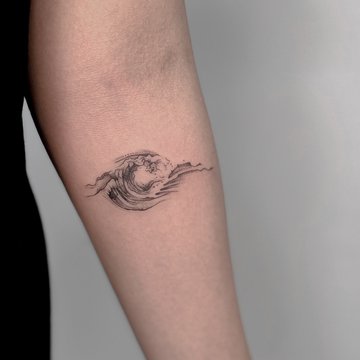 tatouage vague