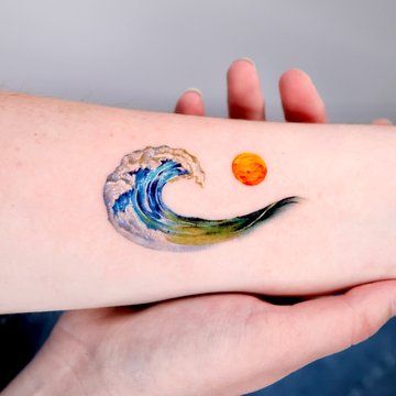 tatouage vague