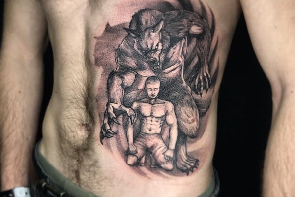 tatouage loup-garou