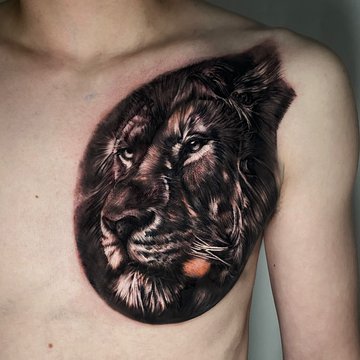 tatouage lion