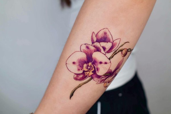 tatouage orchidée
