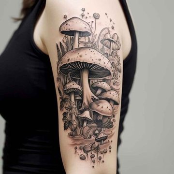tatouage champignon