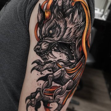 tatouage loup-garou