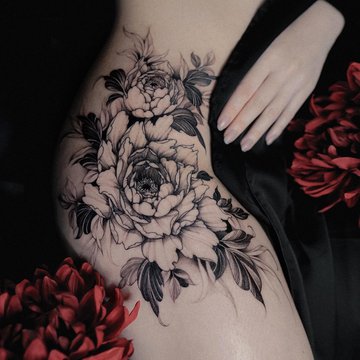 tatouage pivoine