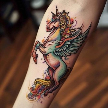 tatouage licorne