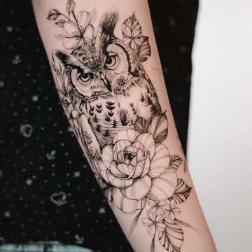 tatouage chouette