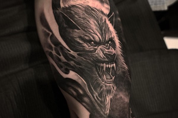 tatouage loup-garou